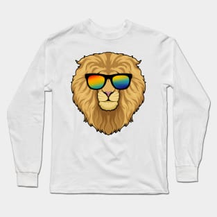 Lion with Sunglasses Long Sleeve T-Shirt